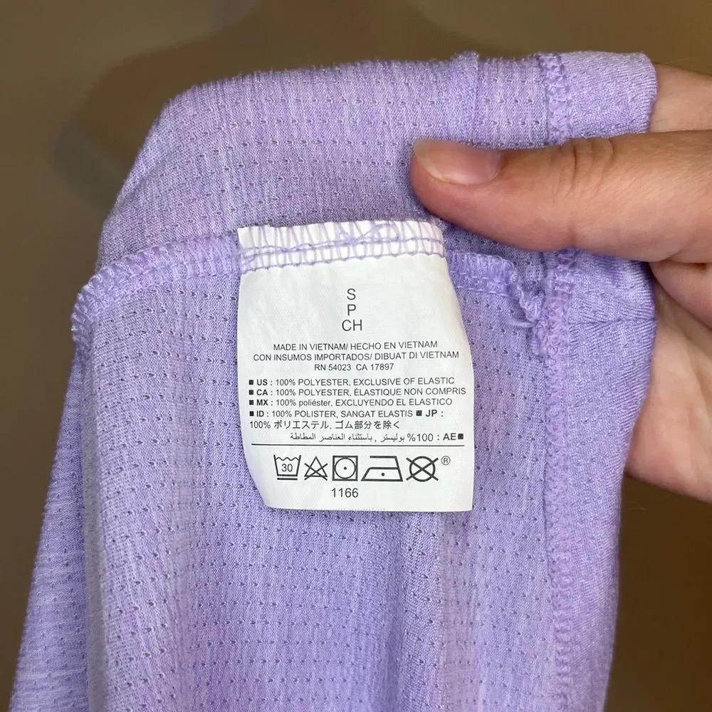 Old Navy Active Purple Loose Elastic Mesh Tank Size Small